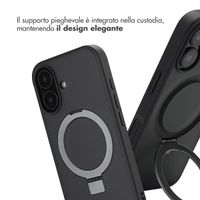 Accezz Cover con anello e supporto con MagSafe Apple iPhone 16 - Nero
