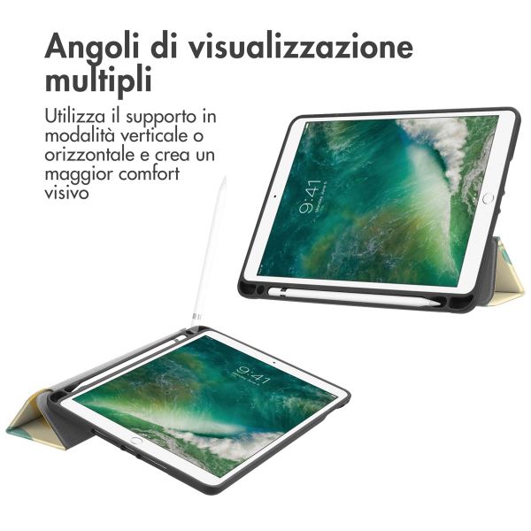 imoshion Cover Trifold Design Apple iPad 6 (2018) 9.7 pollici / iPad 5 (2017) 9.7 pollici / Air 2 (2014)/Air 1 (2013) - Citrus Dream