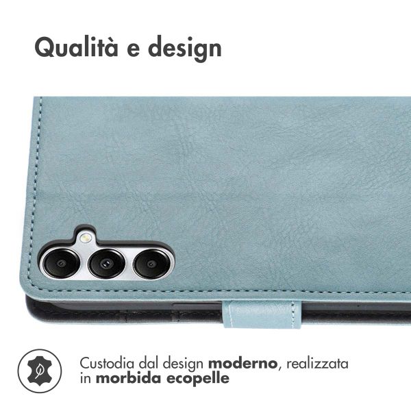 imoshion Cover a libro di Lusso Samsung Galaxy S25 / S24 - Azzurro