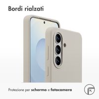 Accezz Cover in silicone liquido con MagSafe Samsung Galaxy S26 - Stone