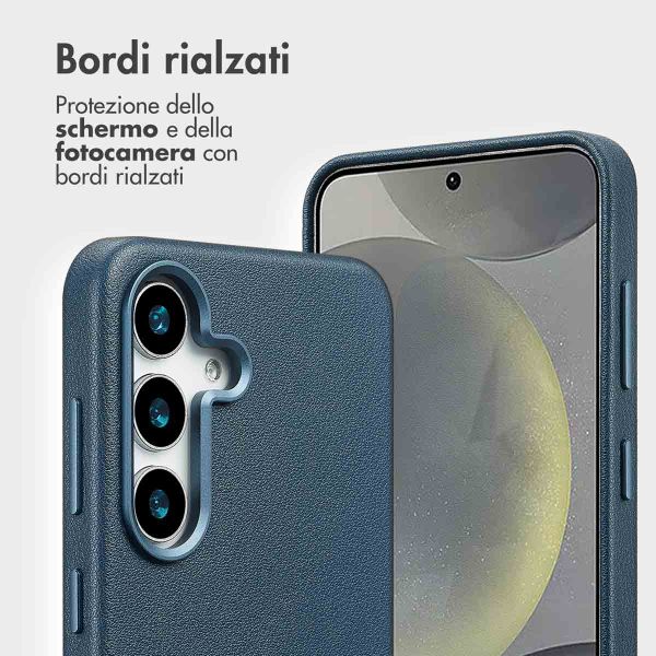 Accezz Cover in pelle 2 in 1 con MagSafe Samsung Galaxy S25 - Nightfall Blue