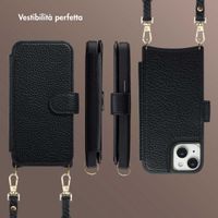 Selencia Cover Riva con MagSafe e cordino Apple iPhone 15 - Nero
