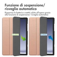 imoshion Cover a libro Trifold Samsung Galaxy Tab A9 Plus - Oro rosa