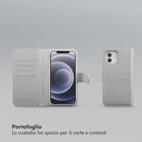 Selencia Libreria rimovibile Olyn con MagSafe Apple iPhone 12 (Pro) - Grigio