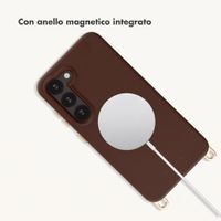 Selencia Cover posteriore Rivièra con MagSafe con ganci rimovibili Samsung Galaxy S23 - Choco Brown