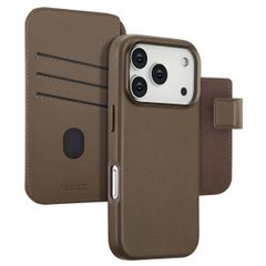 Accezz Cover in pelle 2 in 1 con MagSafe Apple iPhone 17 Pro - Marrone caffè