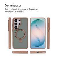 Accezz Cover con anello e supporto con MagSafe Samsung Galaxy S26 Ultra - Marrone