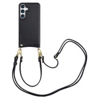 Selencia Cover per telefono Nova con cordino e portacarte Samsung Galaxy S25 - Nero