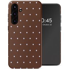 Selencia Cover Posteriore Vivid Samsung Galaxy S25 FE - Happy Dots Chocolate
