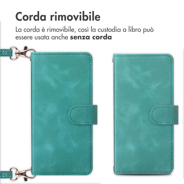 imoshion Cover a libro con Cordino Apple iPhone 12 (Pro) - Turchese