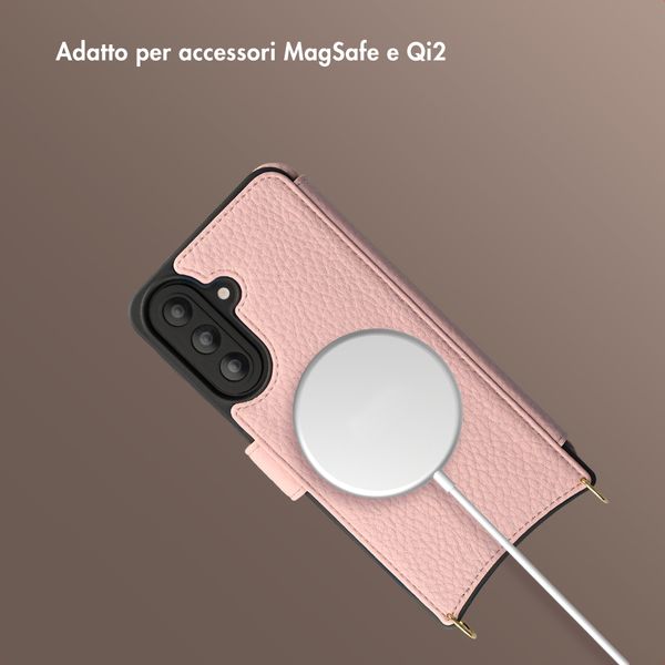 Selencia Cover Riva con MagSafe e cordino Samsung Galaxy A57 (5G) - Old Pink