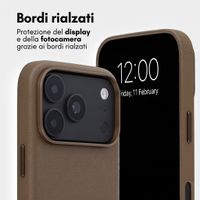 Accezz Cover in pelle 2 in 1 con MagSafe Apple iPhone 18 Pro / 17 Pro - Marrone caffè