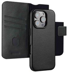 Accezz Cover in pelle 2 in 1 con MagSafe Apple iPhone 16 Pro Max - Onyx Black