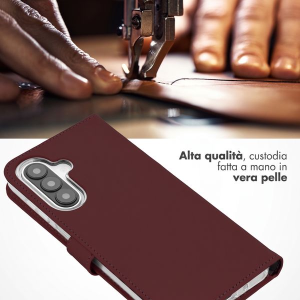 Selencia Cover a libro in vera pelle Samsung Galaxy A27 (5G) - Burgundy