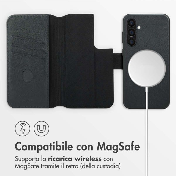 Accezz Cover in pelle 2 in 1 con MagSafe Samsung Galaxy S24 Plus - Onyx Black