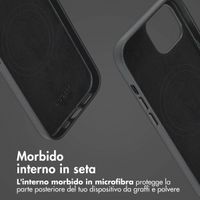 Accezz Cover in pelle 2 in 1 con MagSafe Apple iPhone 15 - Onyx Black