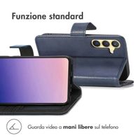 imoshion Cover a libro di Lusso Samsung Galaxy S24 Plus - Blu scuro