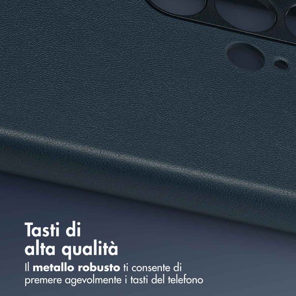 Accezz Cover in Pelle con MagSafe Samsung Galaxy S24 Ultra - Nightfall Blue