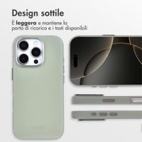 Accezz Cover in Pelle con MagSafe Apple iPhone 16 Pro - Light Grey