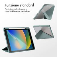 imoshion Cover Origami Apple iPad 9 (2021) 10.2 pollici / iPad 8 (2020) 10.2 pollici / iPad 7 (2019) 10.2 pollici - Verde scuro
