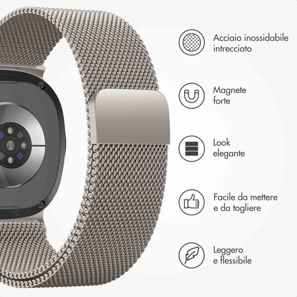 imoshion Cinturino milanese magnetico Samsung Galaxy Watch 8 (40/44mm) / Classic (46mm) - Luce stellare