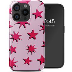 Selencia Cover posteriore Vivid con MagSafe Apple iPhone 15 Pro - Stars Rubine Red Light Pink