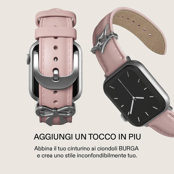 Burga Cinturino in vera pelle Apple Watch | 38/40/41/42 mm - Pillow Talk / Silver