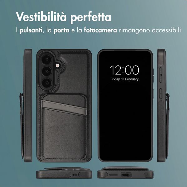 imoshion Cover Posteriore con Porta Carte e supporto Samsung Galaxy S26 Plus - Nero