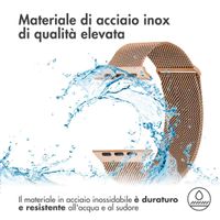 imoshion Cinturino milanese magnetico Apple Watch | 44/45/46/49 mm - Taglia M - Oro rosa