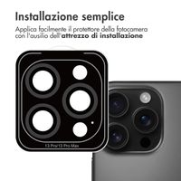imoshion Protezione fotocamera in vetro 2 Pack Apple iPhone 16 Pro / 16 Pro Max - Nero
