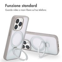 Accezz Cover con anello e supporto con MagSafe Apple iPhone 15 Pro - Grigio