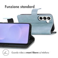 imoshion Cover a libro di Lusso Samsung Galaxy S26 Plus - Azzurro