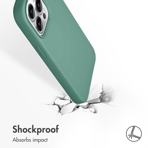 Accezz Cover in silicone liquido con MagSafe Apple iPhone 13 Pro - Verde scuro