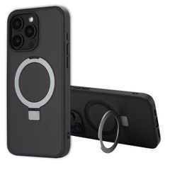 Accezz Cover con anello e supporto con MagSafe Apple iPhone 15 Pro Max - Nero