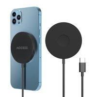 Accezz Caricatore wireless USB-C - Caricatore wireless MagSafe - 1 metro - Nero
