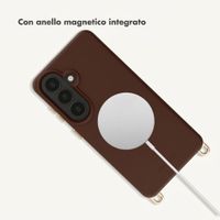 Selencia Cover posteriore Rivièra con MagSafe con ganci rimovibili Samsung Galaxy S26 - Choco Brown