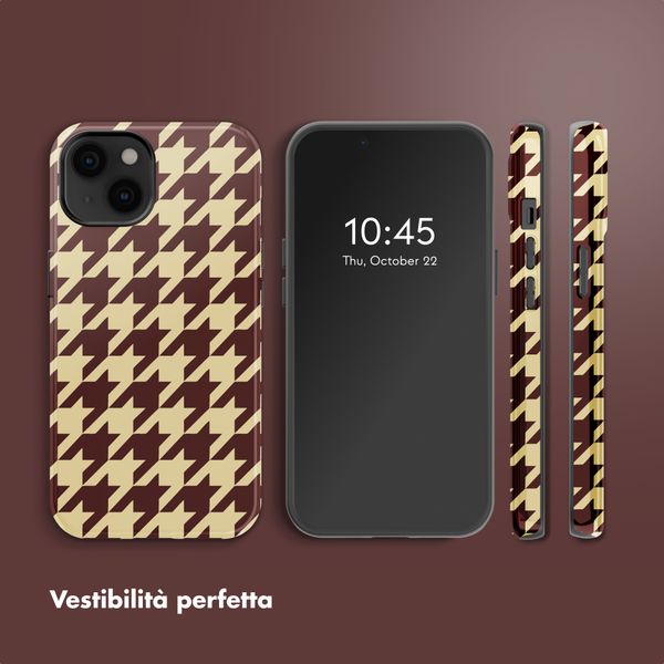 Selencia Cover posteriore Vivid con MagSafe Apple iPhone 14 - Pied-de-Poule