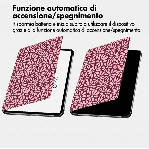 imoshion Cover Trifold Design Apple iPad 9 (2021) 10.2 pollici / iPad 8 (2020) 10.2 pollici / iPad 7 (2019) 10.2 pollici - Bloom Love Blush
