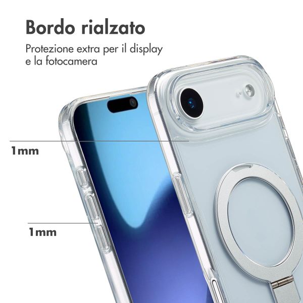 Accezz Cover con anello e supporto con MagSafe Apple iPhone Air - Trasparente