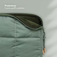 Selencia Cover Puffy per laptop 13-14 pollici - Laptopsleeve - Sage Green