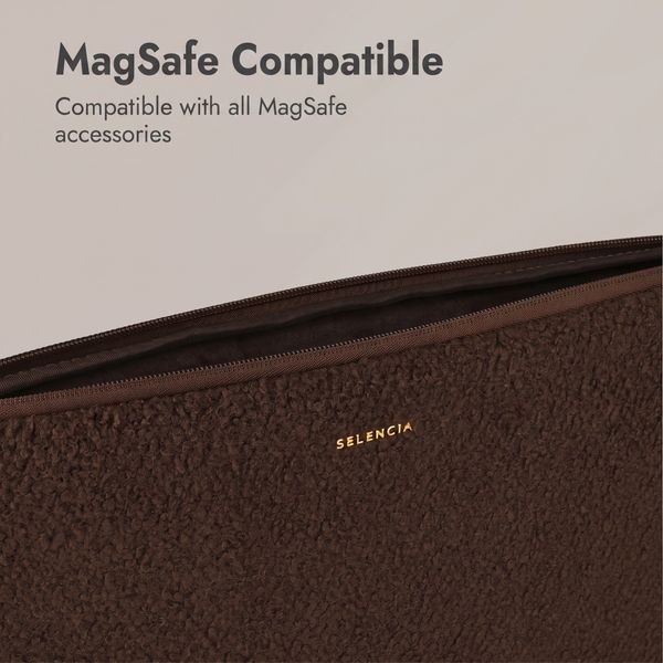 Selencia Cover laptop teddy 13-14 pollici - Choco Brown