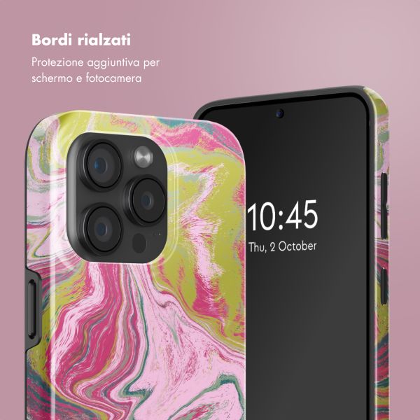 Selencia Cover posteriore Vivid con MagSafe Apple iPhone 15 Pro - Marble Pink