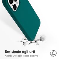 Accezz Cover in silicone liquido con MagSafe Apple iPhone 15 Pro - Forest Green