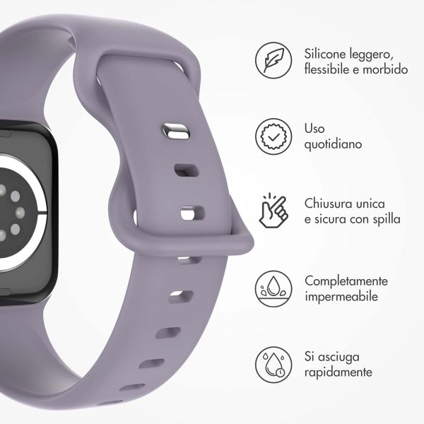 imoshion Cinturino in silicone⁺ Apple Watch | 44/45/46/49 mm - Taglia M/L - Lavender