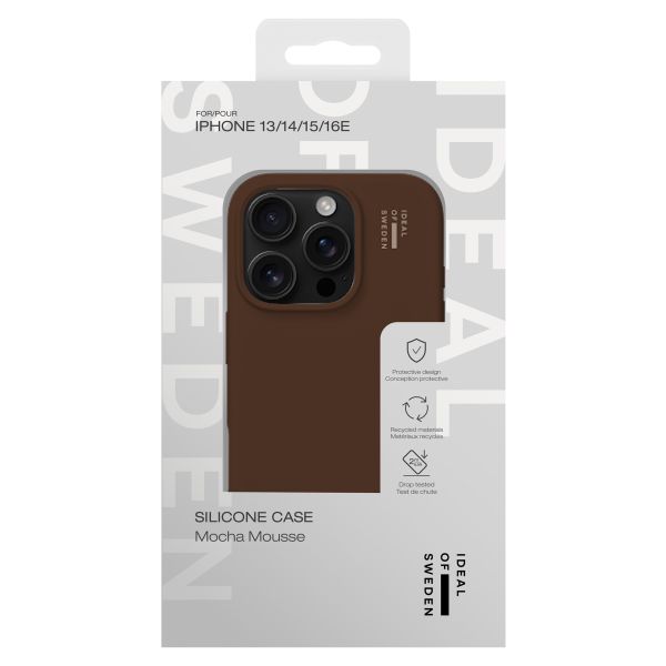 iDeal of Sweden Cover in silicone con MagSafe Apple iPhone 17e / 16e / 15 / 14 / 13 - Mocha Mousse
