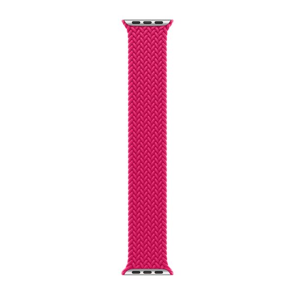 Apple Cinturino Solo intrecciato Apple Watch | 44/45/46/49 mm - Taglia 7 - Raspberry