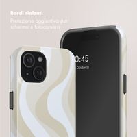 Selencia Cover posteriore Vivid con MagSafe Apple iPhone 15 - Desert Waves Beige