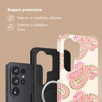 Selencia Cover posteriore Vivid con MagSafe Samsung Galaxy S26 Ultra - Paisley Blush