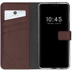 Selencia Cover a libro in vera pelle Apple iPhone 13 Mini - Marrone