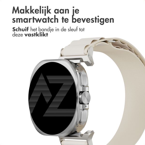 Accezz Cinturino in nylon Alpine Samsung Galaxy Watch Ultra 2 (2026) / Ultra (2024/2025) - Luce stellare